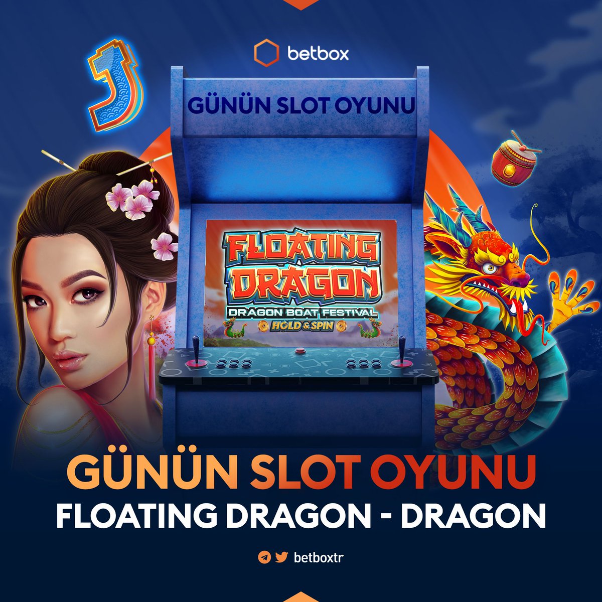 🎰Betbox Günün Slot Oyunu🎰 👑 Floating Dragon 👑 ☄️ Pragmatic Play'in en sevilen slot oyunları sizlerle. Yüksek çarpanlar ile yüksek kazançlar sizi bekliyor.☄️ ✅ Box her zaman kazandırır. bit.ly/3r1FoOB