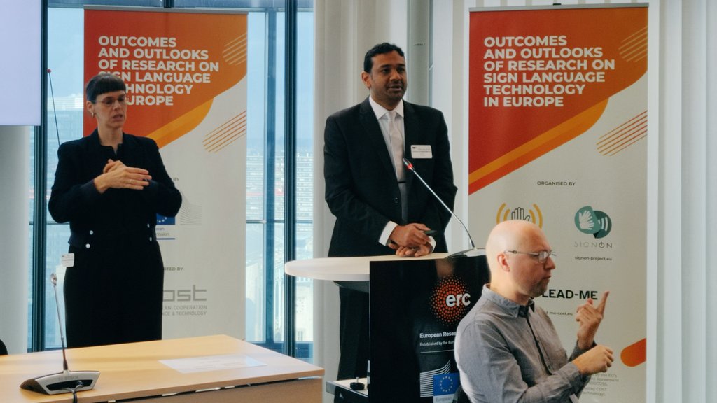 Krishna Chandramouli, WG3 Leader of @COST_CA19142 stressed how the persistence to keep investing and the belief that inclusive technology needs to improve can be a major driving force to keep pursuing a path leading to a better society. @SignONEU @EU_Commission @EUD_Brussels