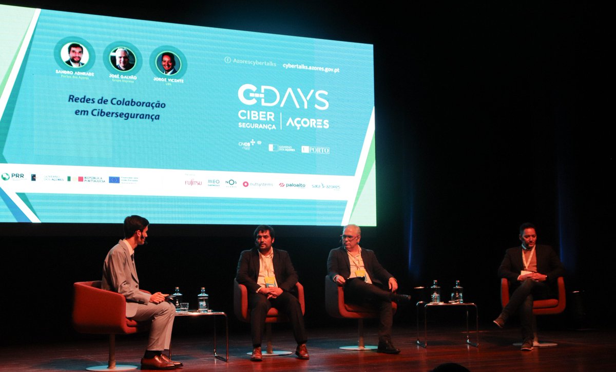 C-Days Açores 2023 📍

Durante a manhã falou-se de Threat Update, Gestão de Vulnerabilidades , dos Centros  de Análise e Partilha de Informação, do Programa Formação Avançada em cibersegurança -  C-Academy e da Rede de Centros de Competências em Cibersegurança -  C-Network.