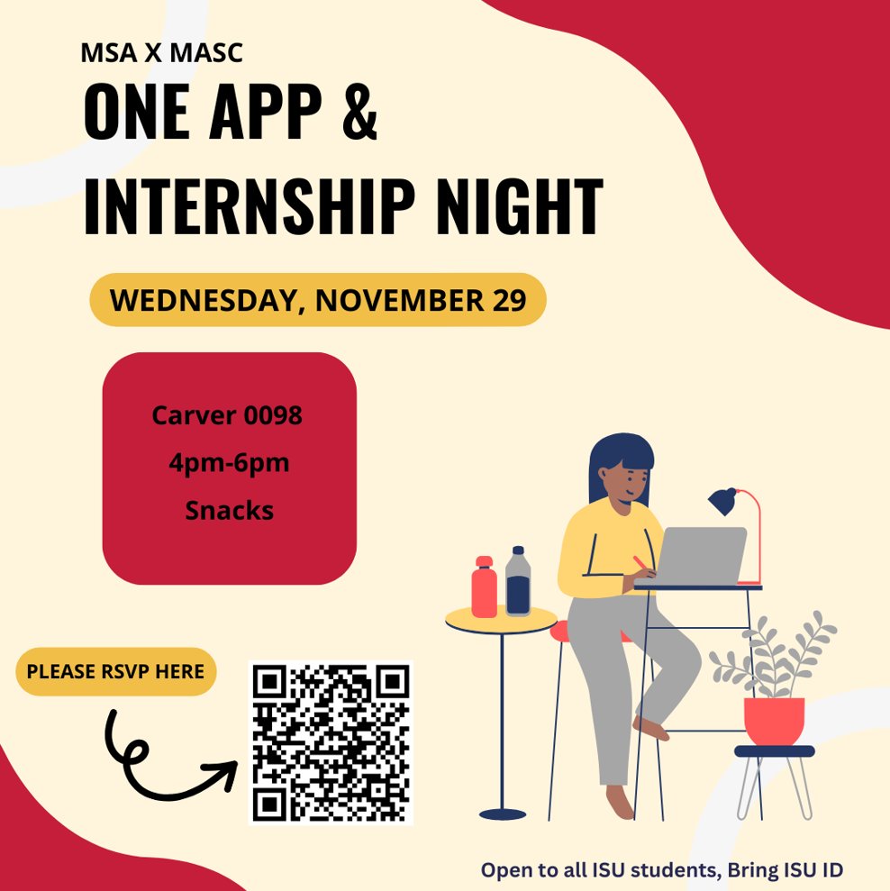 Career Advisors will be available to help with scholarship &amp; internship applications in addition to resume building. Come learn how to transfer your military experiences to a resume!
