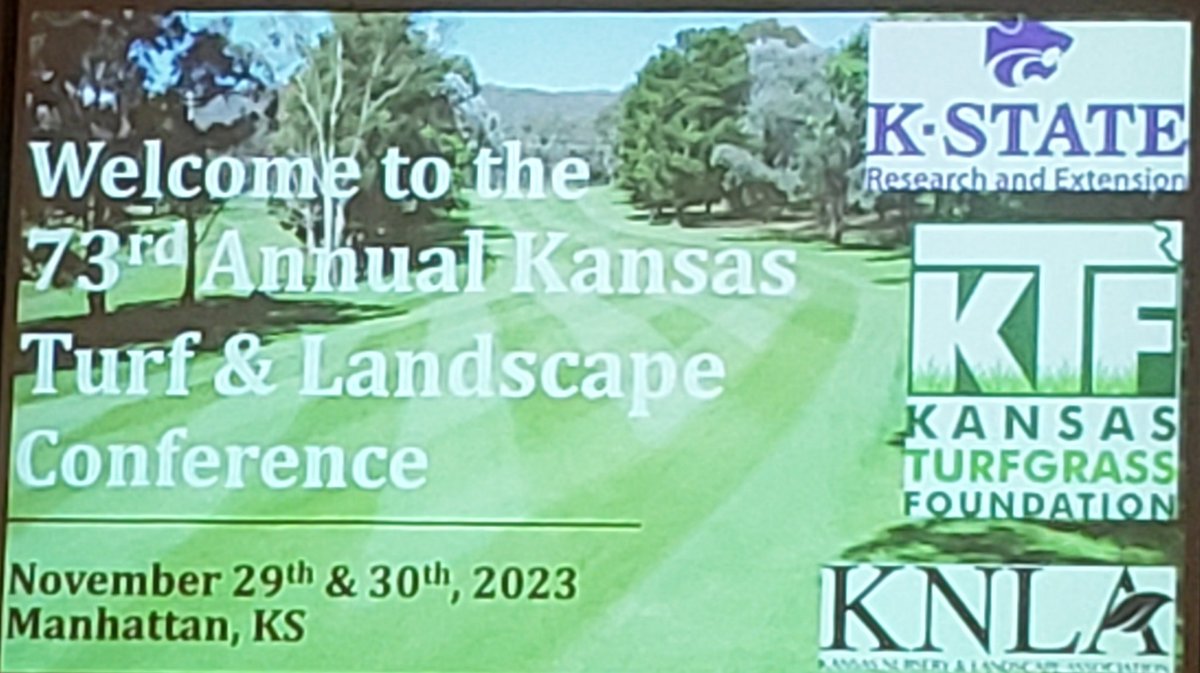 Kansas Turf Conference time. Always a great learning experience.