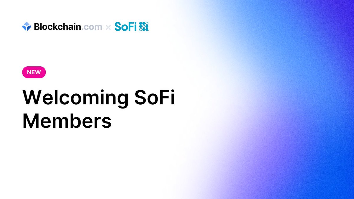 🚀 We're welcoming @SoFi members to the Blockchain.com community! 🌐 Your crypto journey is evolving seamlessly, backed by 12 years of trust and security. Enjoy advanced trading, DeFi Wallet access, and a wealth of educational resources. 📚🔒 bit.ly/3SXJMtr