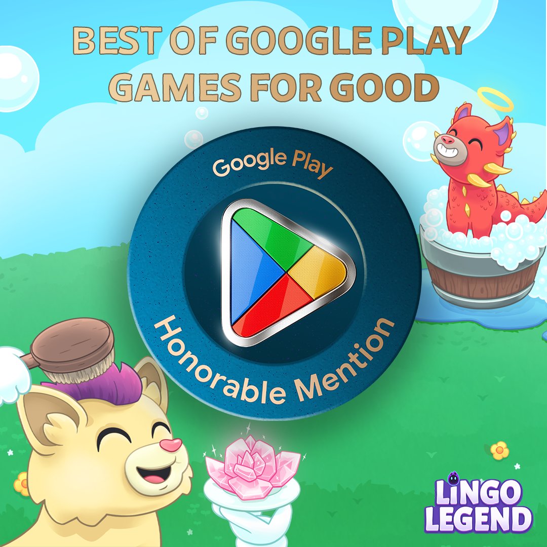 Lingo Legend Game (@lingolegend) on Twitter photo We are so thrilled to be recognized as one of <a href="/GooglePlay/">Google Play</a>โs best games of 2023 ๐
Our small but mighty team has been working hard to combine language learning and gaming and itโs incredible to be recognized for those efforts!
Look out 2024 ๐
#GooglePlayBestOf #LanguageLearning We are so thrilled to be recognized as one of <a href="/GooglePlay/">Google Play</a>โs best games of 2023 ๐
Our small but mighty team has been working hard to combine language learning and gaming and itโs incredible to be recognized for those efforts!
Look out 2024 ๐
#GooglePlayBestOf #LanguageLearning