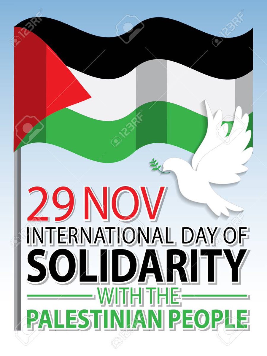The date of 29 November is observed as the International Day of Solidarity with the Palestinian People since 1978. 
#PalestineDay
