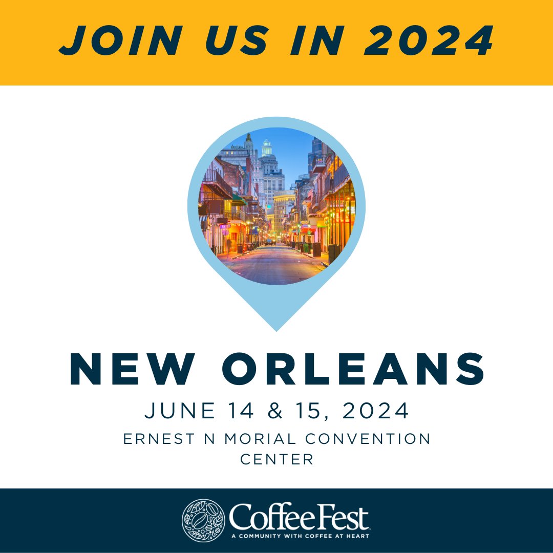 coffeefestshow on X: "🎉New Year, New Coffee Fest!🎉 Mark your calendars and pour yourself a cup of anticipation for Coffee Fest 2024! Don't miss the new and exciting things we're brewing up