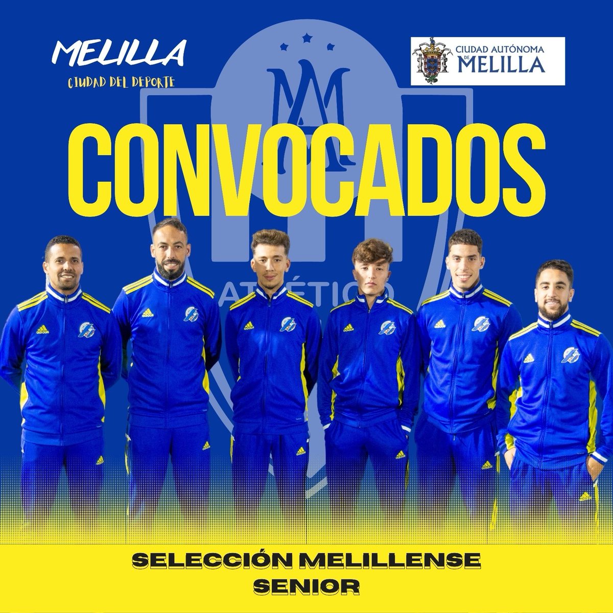 Orgullo melillense: 6  jugadores del Club Atlético Melilla convocados a la selección de fútbol senior"
@salahamar1986 
<a href="/daviddiz1/">David Diz</a> 
@simon_redy 
<a href="/musa6_/">musa</a> 
<a href="/mimon_mm/">Mimon Mimo</a> 
<a href="/m/">Mika</a>.aminnee99