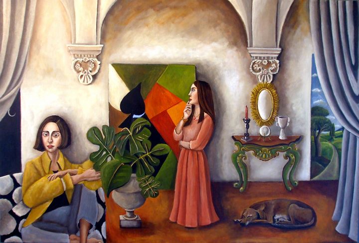 catherinenolin's tweet photo. Art of the Day: "The Collector At The Villa". Buy at: https://t.co/ERkP674ytH https://t.co/MD5tNkOwM7