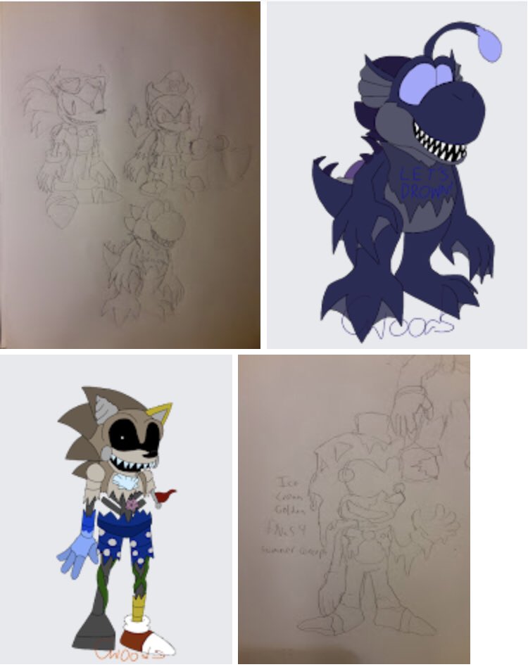 klunsjolly on X: 4 wiki art. long time Lord X, Tails Doll, Sanic, and Sunky I traced Sanic, . / X