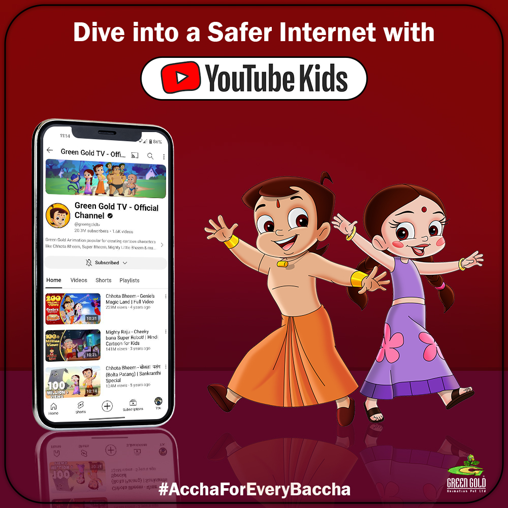 Kudos to YouTube for its commitment to creating a safer internet environment for kids and teens. @YouTubeIndia #AcchaForEveryBaccha #YouTubeKids #YouTube #SaferInternet #Kids #Nurture #FamilyReunionIndia2023 #Event #ChhotaBheem #GreenGold #YouTubeIndia #Cartoons