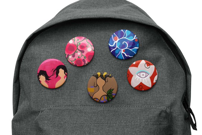 I made cute pins with some of my most loved paintings. 🥰✨ https://t.co/wpXJqOOxzM https://t.co/DXlNH