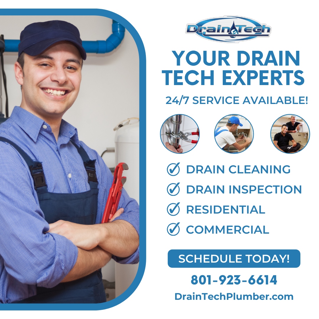 DrainTech3's tweet image. Our specialty is cleaning out drains.  Large or small, we clear it.

Your #DrainExperts serving Northern Utah with 24/7 emergency service. 
Call us today!
801-923-6614
Book us instantly online at DrainTechPlumber.com

#DrainTech #DrainCleaning #CloggedDrain #CleanSeptic