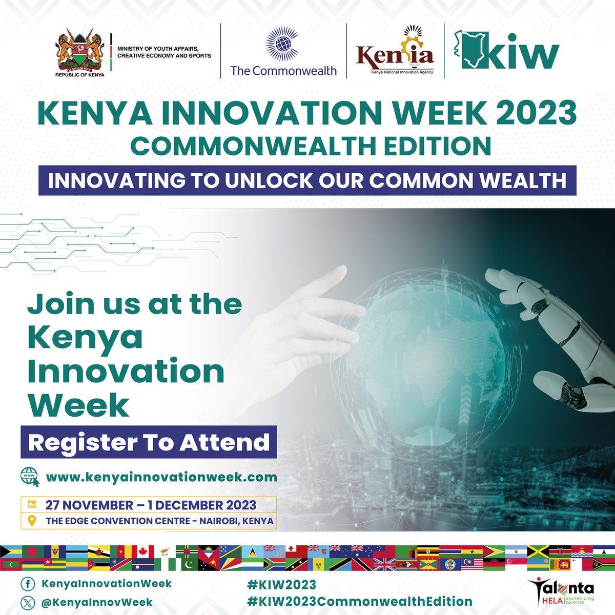 rhea_soilhealth's tweet image. Kenya Innovation Week 2023 - Commonwealth Edition unites top experts and innovators to share insights for navigating uncertain times.  Rhea is exhibiting the whole week, join us to connect, learn, and grow!
#KIW23
#kiw2023commonwealthedition