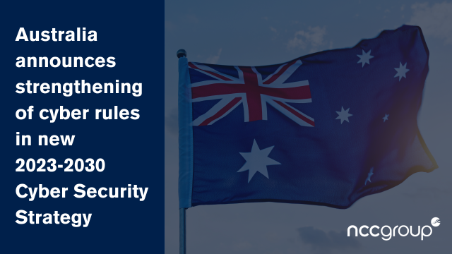 News reaction: Australia announces strengthening of cyber rules in new 2023-2030 Cyber Security Strategy bit.ly/46B83bJ