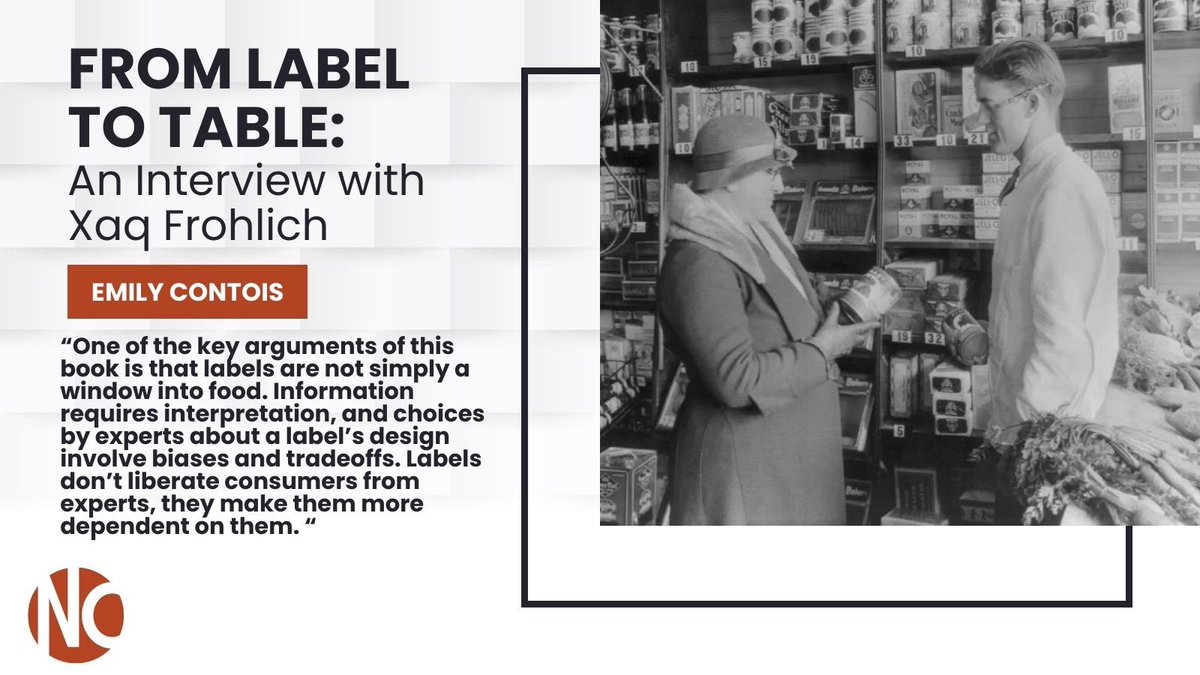This week, @EmilyContois interviews @ComedoErgoSum about his new book on the fascinating history of food labels! Read now: wp.me/p6hgwQ-80W