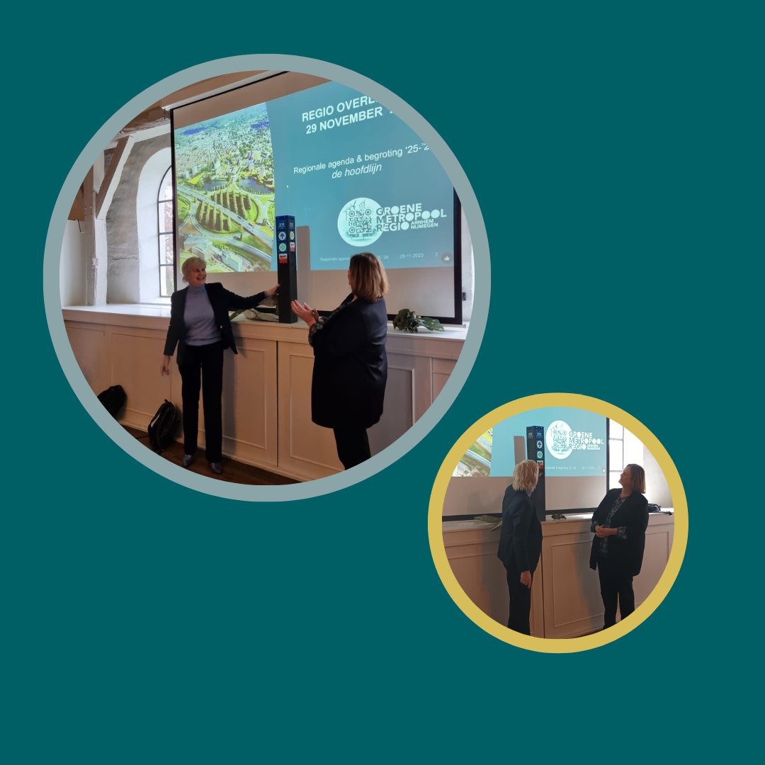 Tijdens Regio Overleg(t) pakten bestuurlijk opdrachtgever <a href="/agnes_schaap/">agnes schaap</a>
en burgemeester <a href="/Daphne_Bergman/">Daphne Bergman</a> de eerste wandelroutepaal uit. Het wandelroutenetwerk verbindt o.a. Slot Doddendael aan de regio. Begin 2024 wordt een start gemaakt met de aanleg van het wandelroutenetwerk🚶‍♂️