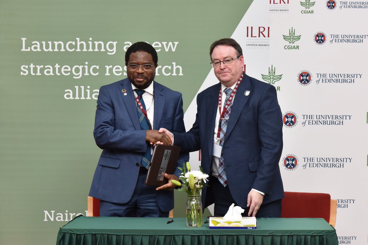 1/4 @EdinburghUni and @ILRI, a @CGIAR centre, have renewed their Memorandum of Understanding, strengthening their decades-long partnership to deepen the positive impact of #livestockresearch on people and the environment in the #GlobalSouth.
