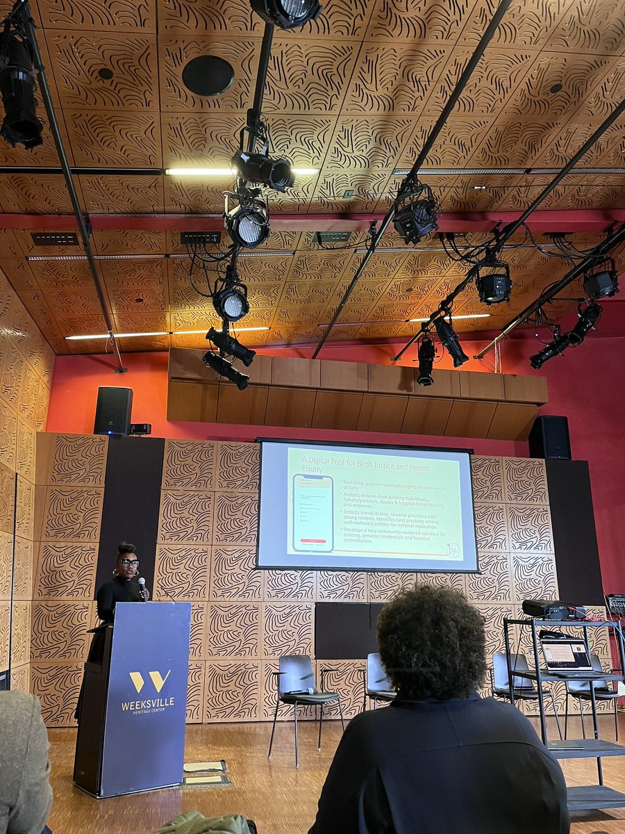 Ali_Foti's tweet photo. “We need to learn from the living, not from the grave.” - @iamKSealsAllers talking about the power of @IrthApp to elevate the voices of Black birthing people. Event hosted by @onebklynhealth @sunydownstate @AAIUH2, sponsored by @NYHFoundation @HealthfirstNY https://t.co/pJCrBlpV0p