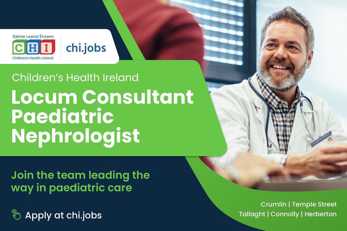 CHI is leading the clinical and operational transformation of acute paediatric healthcare. Applications are invited for the role of Locum Consultant Paediatric Nephrologist. Apply here: ow.ly/pao450QcmbL