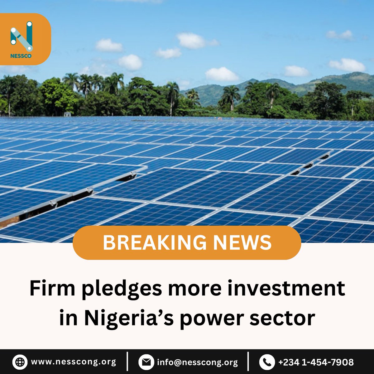 🔌 Empowering Nigeria's Power Sector: ARM-Harith Infrastructure Fund's Pledge 🔋

✅ AD Power HoldCo Launch: Investing in Renewable Energy Equity Financing
✅ Focus on Off-Grid and Mini-Grid Projects (Less than 1MW)
 #PoweringNigeria #RenewableEnergy #InvestmentInnovation #nessco
