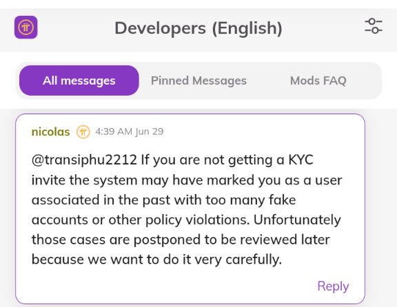 #Pioneers #PiKYC

ℹ️ From Pi's official announcement:
minepi.com/kyc-faqs/

💢 Kể từ Pi2Day2023, nếu bạn đã khai thác Pi >30 phiên mà vẫn chưa được mời KYC, PCT sẽ hỗ trợ bạn. Hãy điền vào biểu mẫu:
👇
minepi.com/kyc-applicatio…

ℹ️Note: Chỉ gửi  01 lần duy nhất