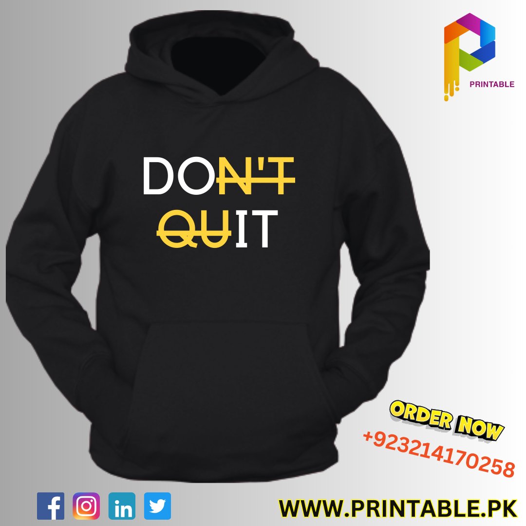 Embrace Winter in Style with Our Creative Hoodie Designs!
Contact us at 03214170258 to get your custom-designed hoodie and step out in warmth and fashion. Let's make this winter a season of style!
#WinterFashion #CreativeHoodies #Printablepk #CustomDesigns #ContactUs #WearInStyle