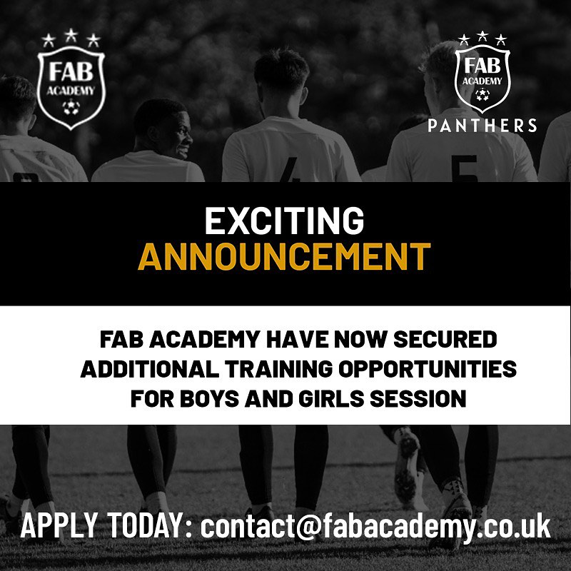 fabacademy's tweet image. FAB are growing. We have additional availability in our U6 to U15 Junior Academy evening sessions. Please email contact@fabacademy.co.uk to secure a trial session. #fabacademy #junioracademyfootball #bishamabbey