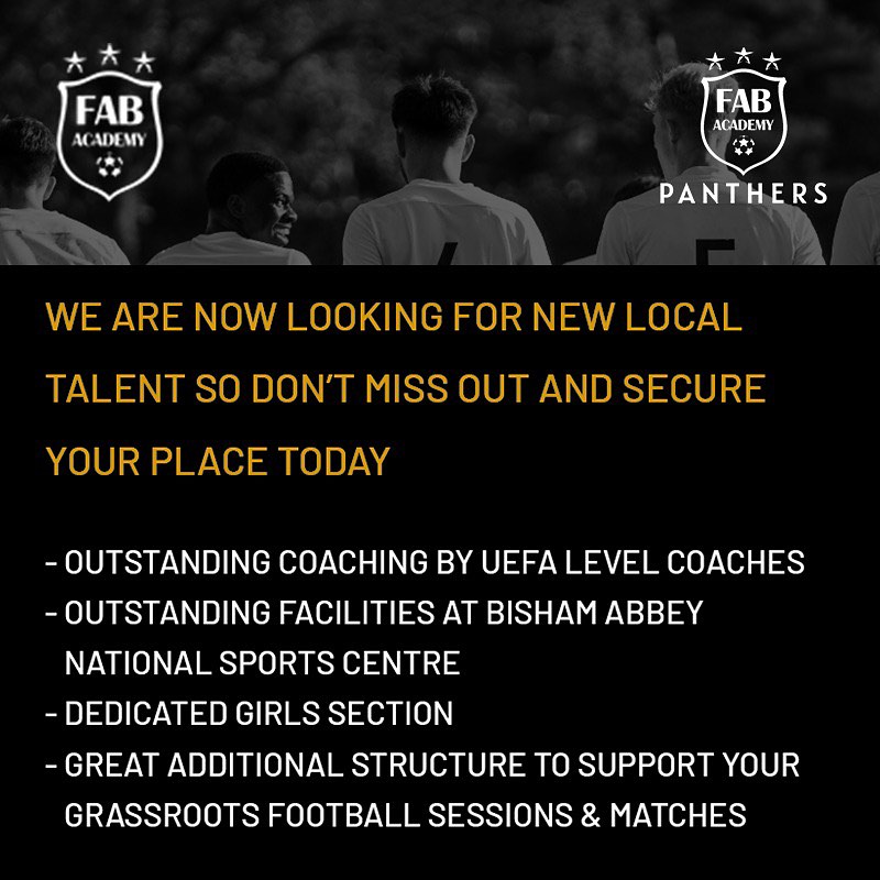 fabacademy's tweet image. FAB are growing. We have additional availability in our U6 to U15 Junior Academy evening sessions. Please email contact@fabacademy.co.uk to secure a trial session. #fabacademy #junioracademyfootball #bishamabbey