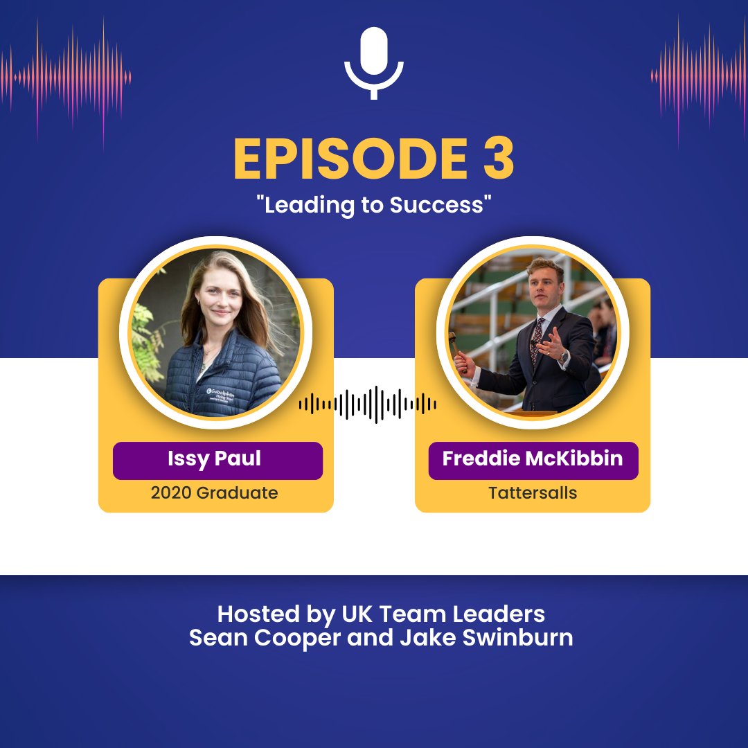 In case you missed it, catch episode 3 of Season 3 of our 'Leading to Success Podcast, expertly hosted by Jake Swinburn and Sean Cooper. open.spotify.com/episode/41w3W2… 🗓️Remember, applications for 2024 - 2026 open this Friday December 1⃣❗️