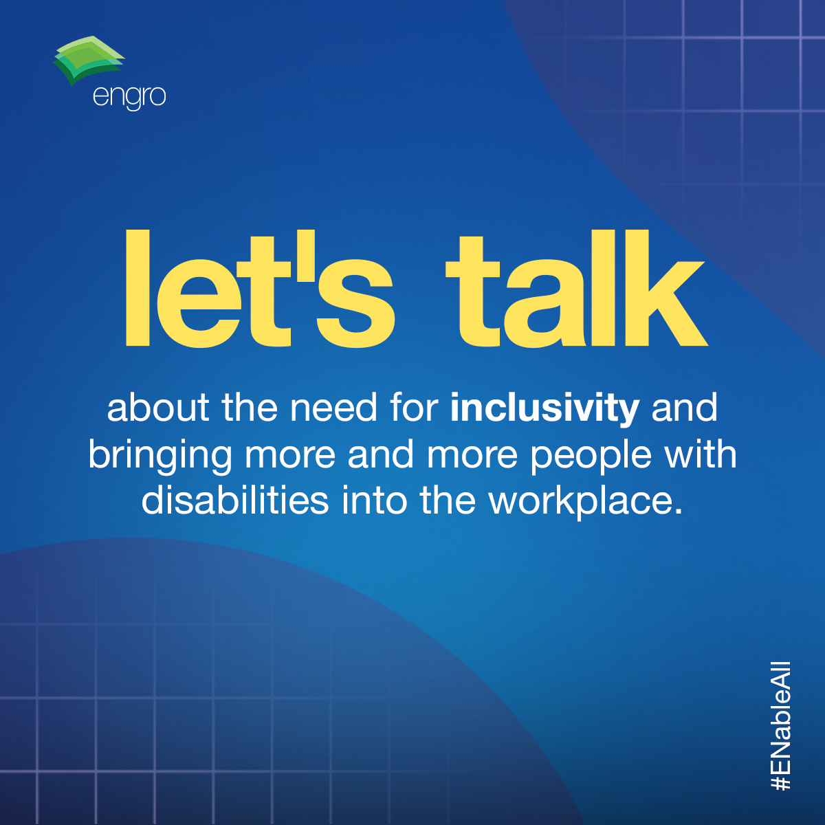 engro_group's tweet photo. In nurturing an inclusive workplace, empowering individuals with disabilities is paramount—unlocking their potential, celebrating diversity, and fostering a culture where everyone thrives.
#ENablingGROwth #Engro #ENableAll #Khudi #ComingSoon https://t.co/JSh7w1Khge
