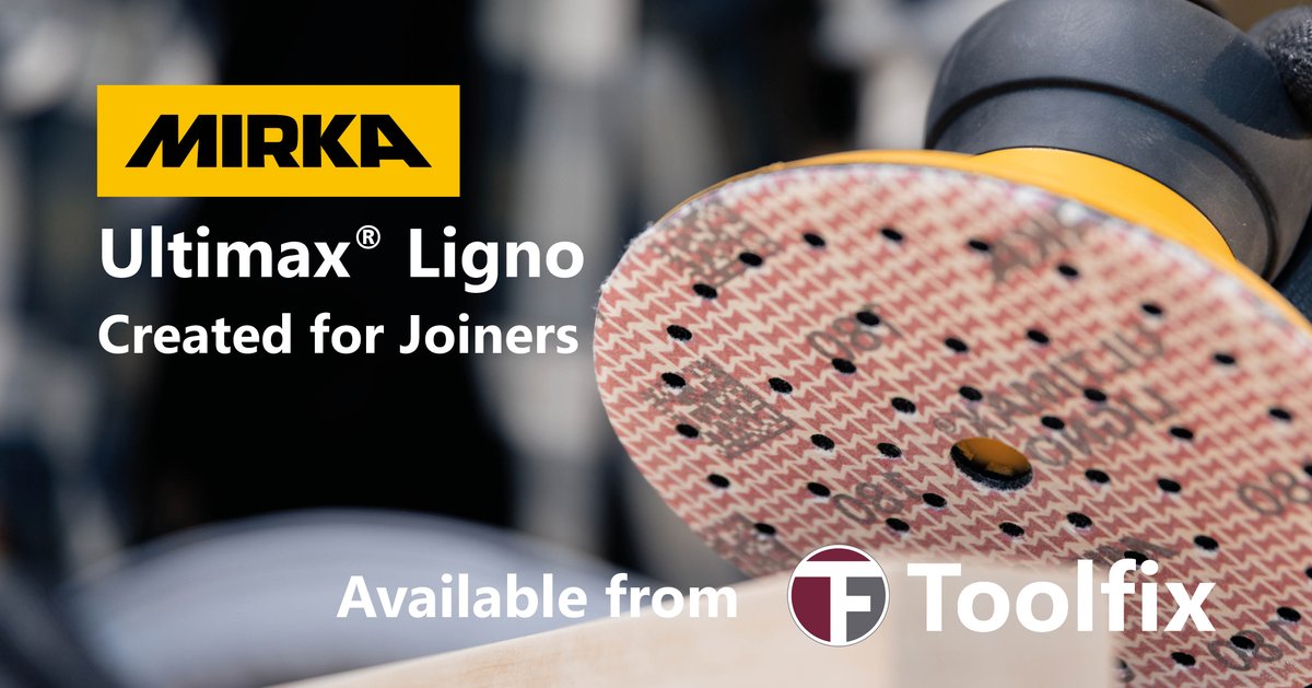 Want your sanding discs to last longer and sand faster?⠀
⠀
Mirka ultimax Ligno discs have been created specifically to overcome challenges faced by joiners.
⠀
Available now on special offer from Toolfix.
Find out more bit.ly/49MGTlk
Buy now bit.ly/3SOXvm9