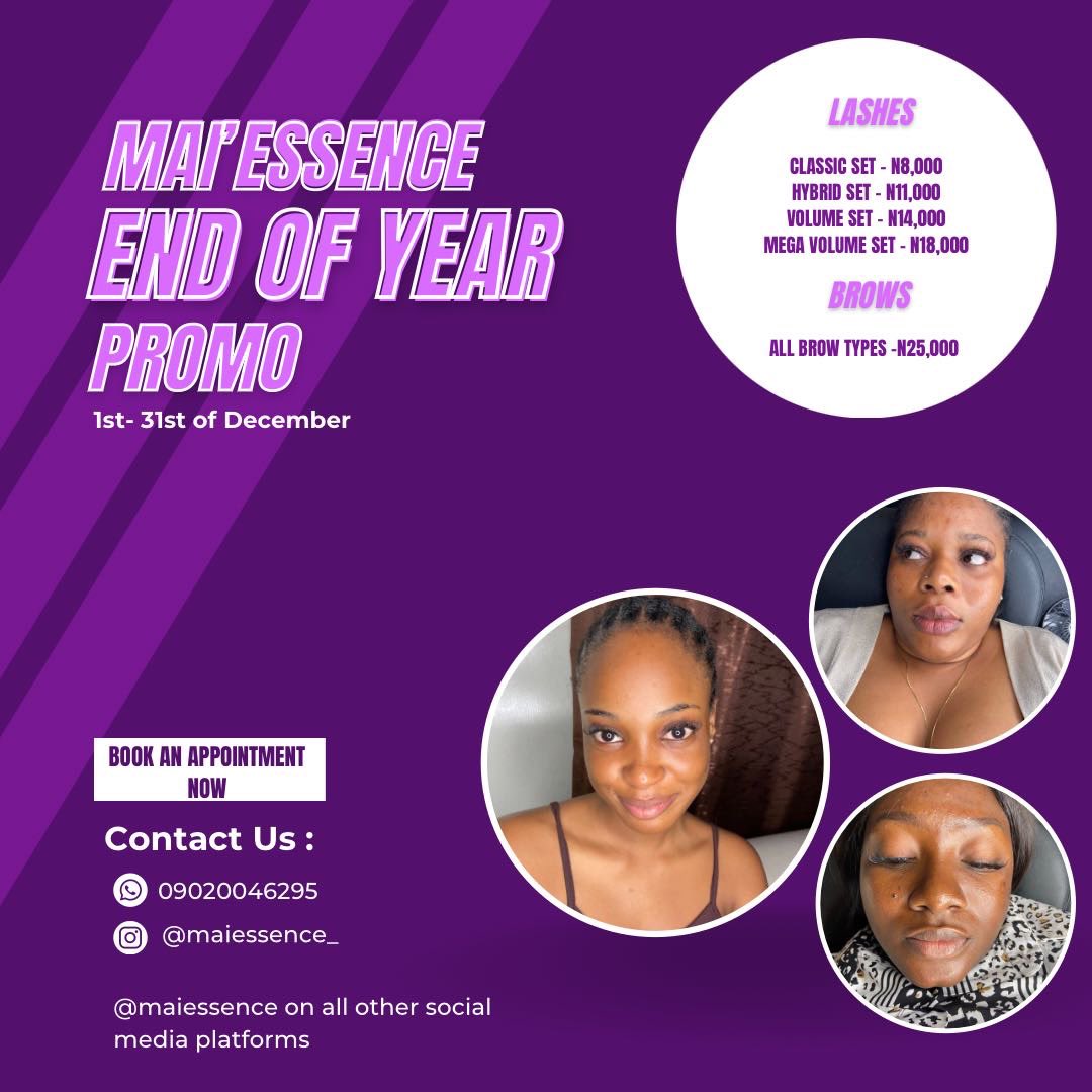 ms_maizie's tweet photo. Running an end of year promo on all lash and brow services from 1st to 31st of December. 
Send a dm to @Maiessence to start booking your appointments 

Please RETWEET 
Thank you ☺️ https://t.co/ZTZZN4fPyu