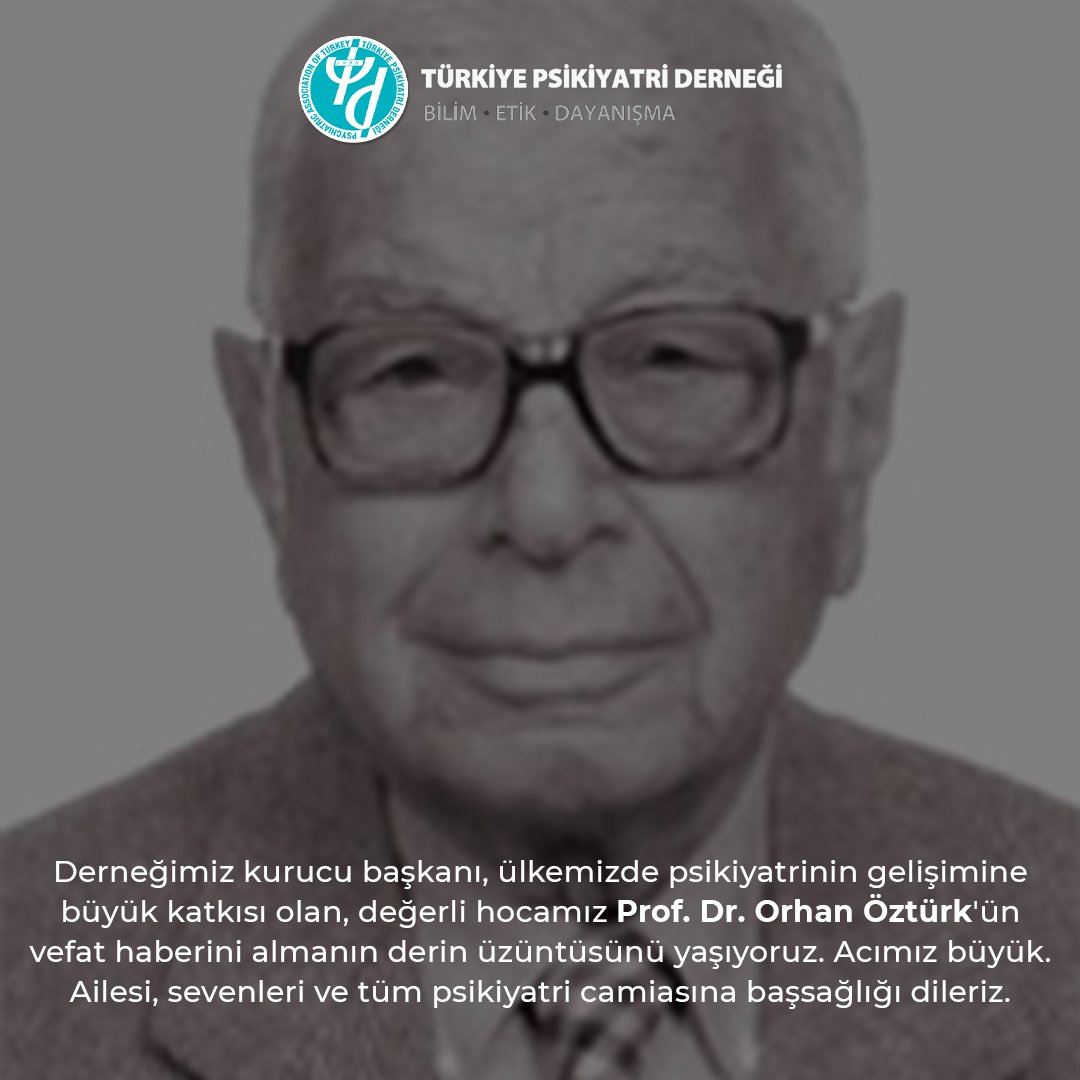 PsikiyatriDer's tweet photo. Acımız büyük. Cenaze bilgileri daha sonra paylaşılacaktır. https://t.co/XFWVkyiMi9