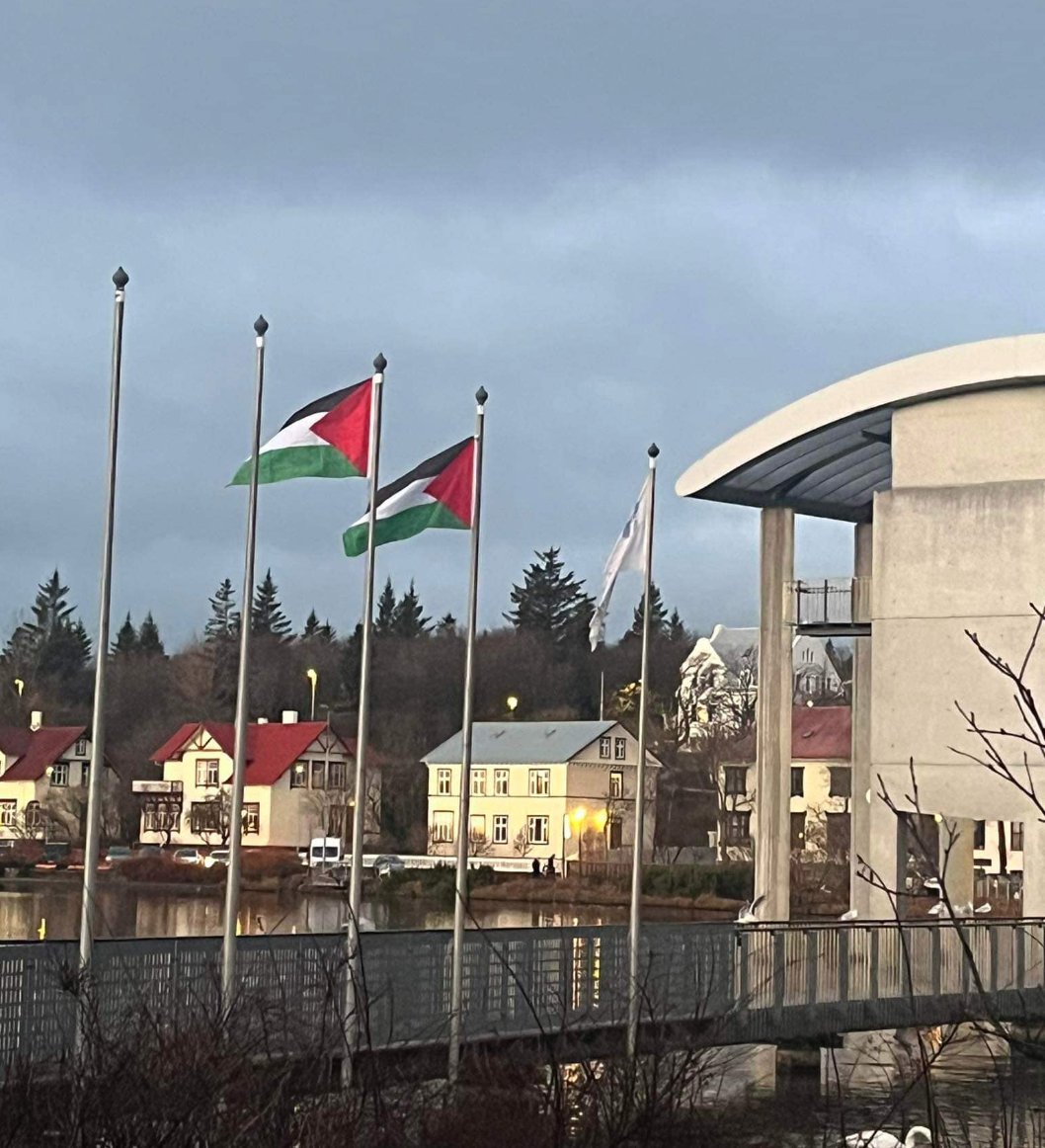 Reykjavik City Hall this morning.