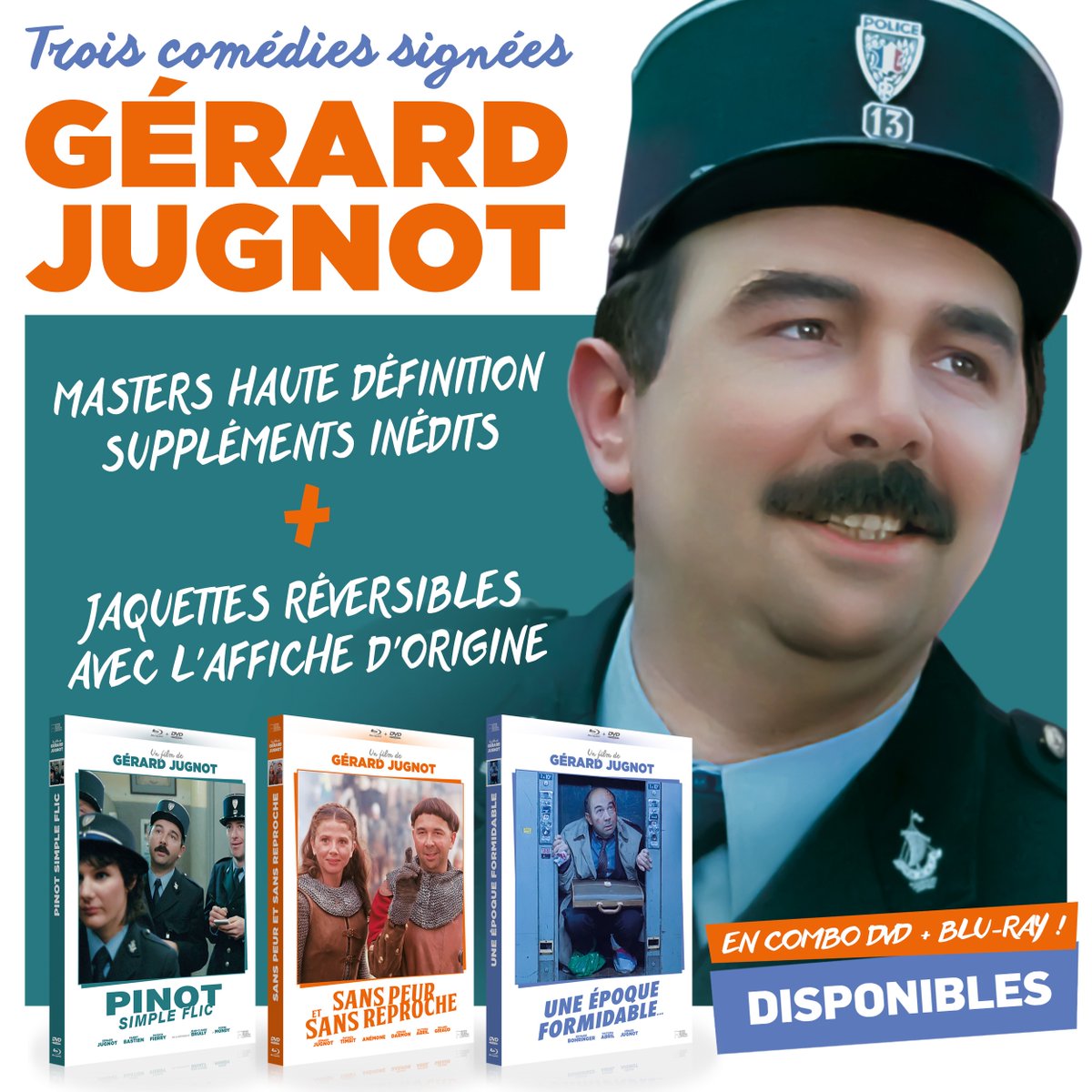 RiminiEditions's tweet photo. 🎅🎄🎁 Idée cadeau de Noël
Notre collection de 3 comédies signées #GérardJUGNOT, en combos DVD+BLU-RAY:
👉 https://t.co/BzdX3LH5fs
1) #PinotSimpleFlic (1ère sortie en BLU-RAY)
2) #SansPeurEtSansReproche (1ère sortie en BLU-RAY)
3) #UneÉpoqueFormidable
#BLURAY #DVD https://t.co/v1c1iON8se