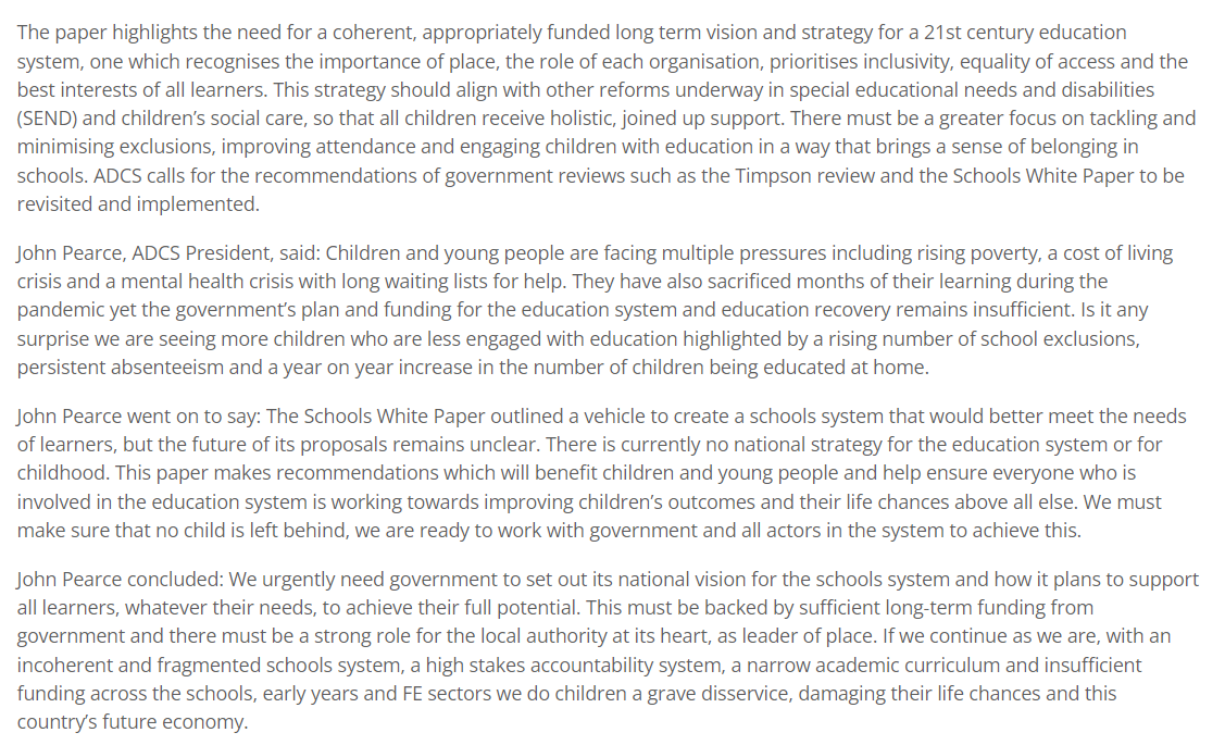 ADCStweets's tweet photo. 👀Today ADCS publishes a new policy paper setting a future vision for the education system 👀 https://t.co/ssGlC34dsX
