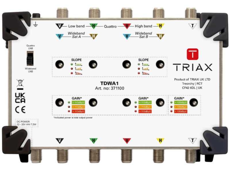 New <a href="/TriaxAS/">TRIAX</a>  5 wire launch amplifier. Wideband or quattro. Simple plug &amp; play unit with AGC and ASC. Time saving and compatible with all current Triax ranges.
alltrade.co.uk/shop/triax-tdw…