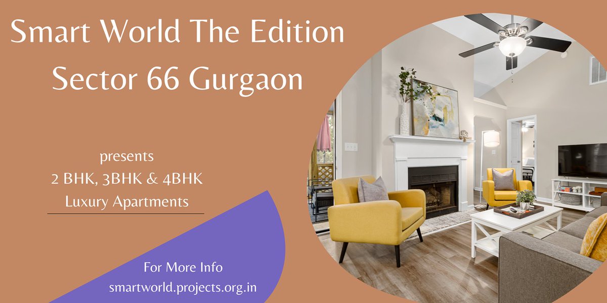 creating_life01's tweet image. Smart World The Edition is an upcoming residential project in Sector 66, Gurugram. This project is providing 2BHK, 3BHK &amp;amp; 4BHK Residences with modern amenities.
For More Info
Visit: bit.ly/3GoKCbb
#SmartWorlThEdition
#SmartWorldTheEditionSector66
#SmartWorld