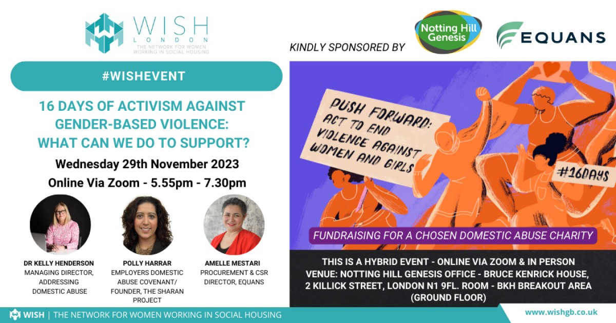 Join the event '16 Days of Activism against Gender-Based Violence: What can we do to support?'

🗓️Date: Wednesday 29th November at 6pm-7.30pm

Sign up ➡️ wishgb.co.uk/events/wish-ev…