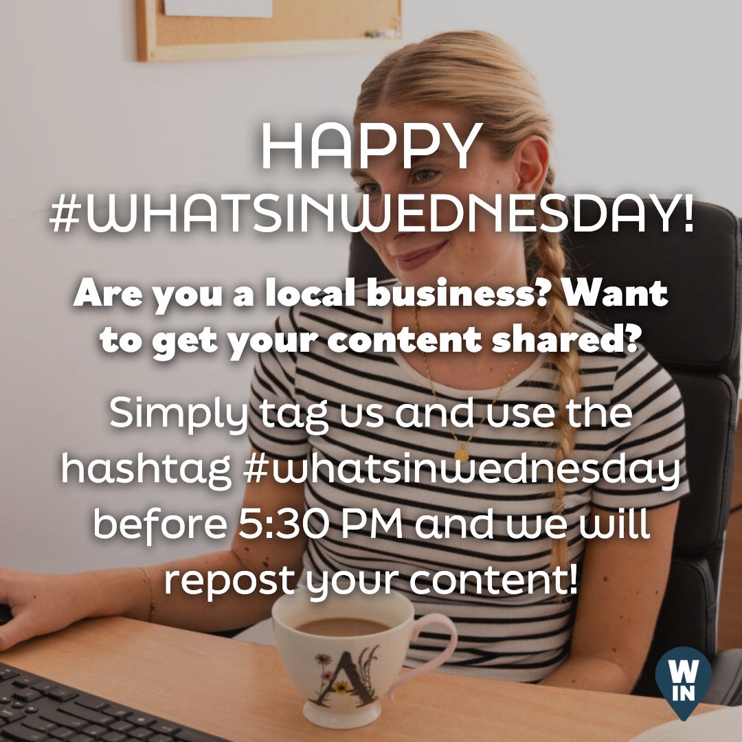 Happy #WhatsInWednesday, local gems! 🛍️✨

If you're a local business, we want to feature YOU! 🏪👀 Simply tag us and use the hashtag #WhatsInWednesday any time before 5:30 PM today, and we'll share your amazing content. Let's celebrate this vibrant community together! 🎉