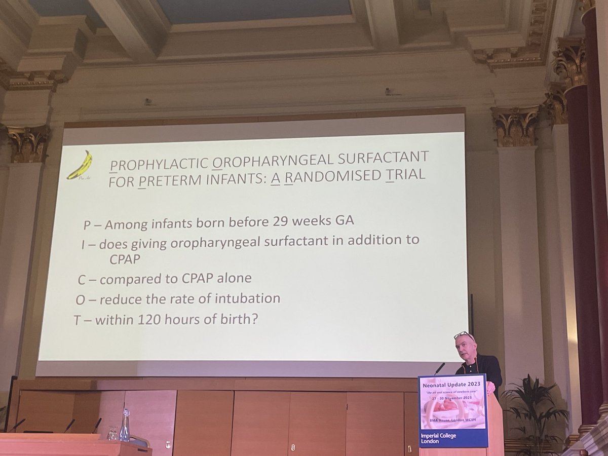 ⁦@NETSNSW⁩ oropharyngeal surfactant effective in reducing intubation at 120hrs #neonatalupdate 23