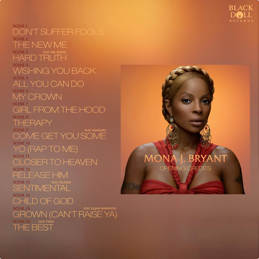 MonaJBryant's tweet photo. The #OpeningCredits will roll on Friday, December 1 at midnight. Thank you to everyone who worked on the album, and major shoutout to my boys @ThaGreatPicasso, @SMarquesFowler, #MrMagic, #ElijahWinwood & #Tyno for the incredible features.
Pre-save/order: https://t.co/qv1fC2Xt4j https://t.co/SHmJ49mgQD