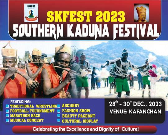 SKFEST2023's tweet photo. The Southern Kaduna Festival is a vibrant celebration that brings together the rich cultural tapestry of the region, showcasing its diversity and fostering a sense of unity. This annual event highlights traditional music, dance, art, and cuisine. https://t.co/FIzljeR4Mr