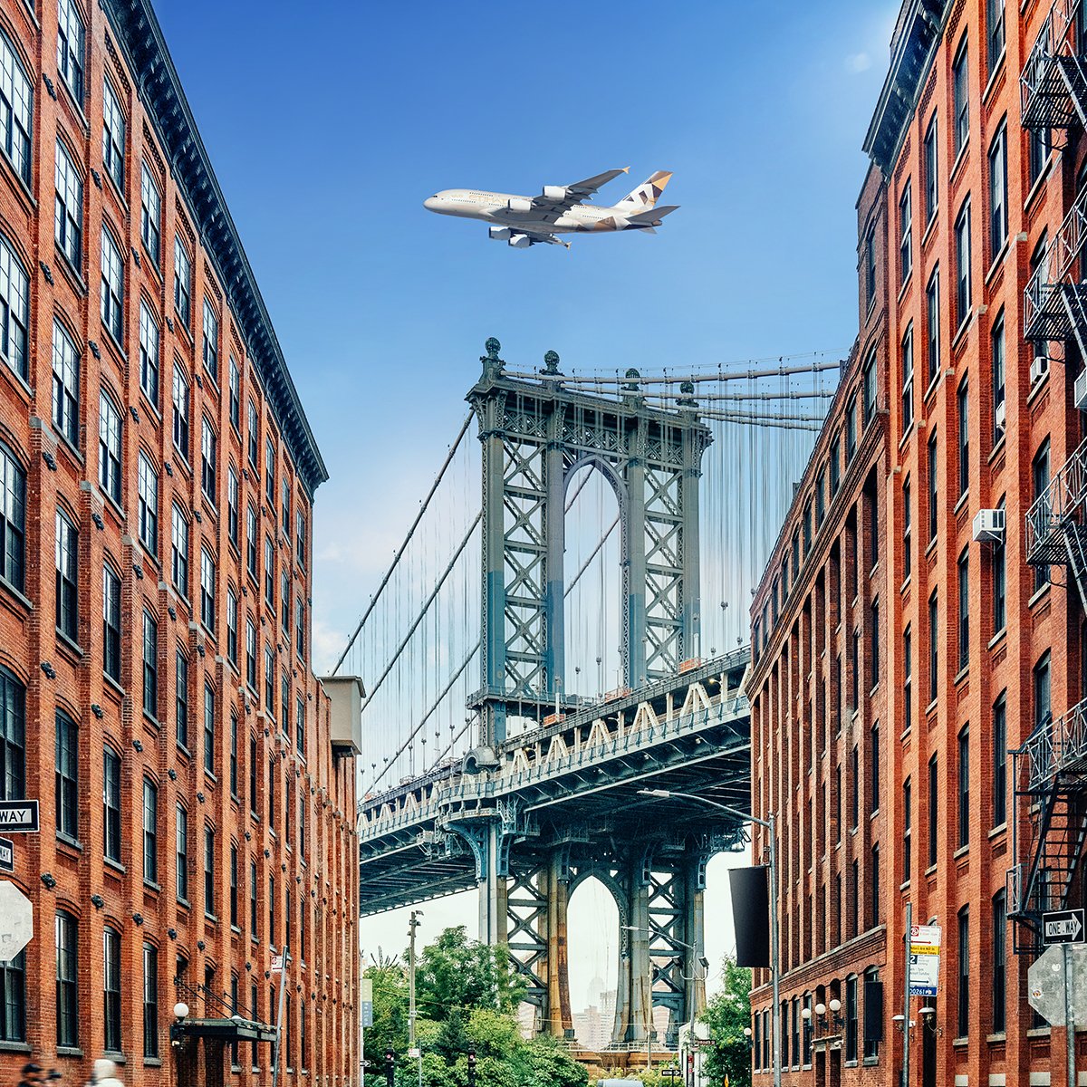 etihad's tweet photo. Our big bird is headed to the big city! 🗽✈️  Starting April 22, 2024, our A380 will begin service to New York JFK. Book your tickets now for a flight you’ll never forget to the city you’ll always remember. https://t.co/p44Dtkmy5o