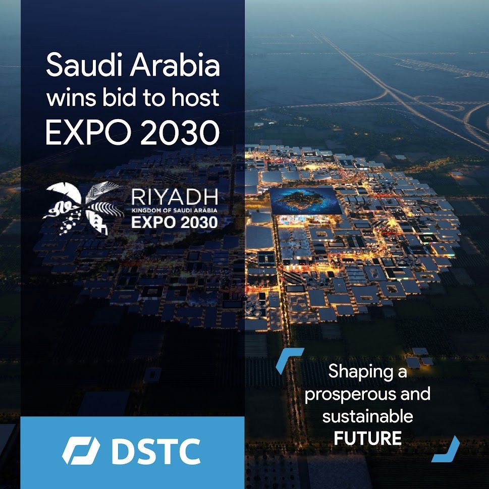 Exciting News! 🇸🇦 
Congratulations to #SaudiArabia, the World Expo 2030 Destination!

#Riyadh's historic win to host #Expo2030 .

Read More: 
buff.ly/3GFFtf7  

#DSTC #Expo2030 #Riyadh2030 #SaudiArabiaProud #GlobalAchievement