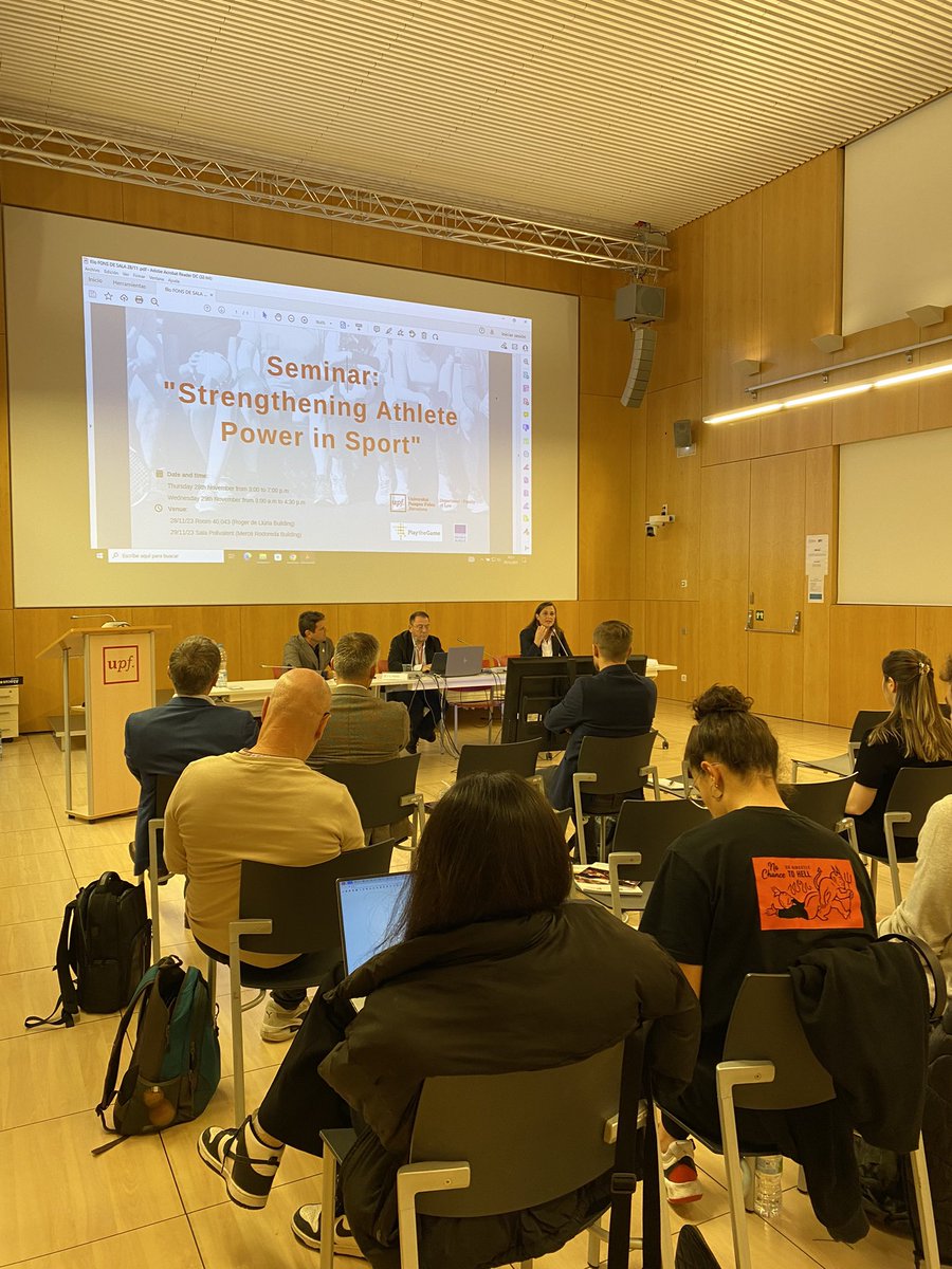 Alberto Carrio (@precarrio) on Twitter photo Fantàstic first panel on sport and rights at the final seminar Oi <a href="/Erasmus_Project/">Erasmus+ Projects</a> Strengthening Athlete Power in Sport leading by <a href="/playthegame_org/">Play the Game</a> at the <a href="/DretUPF/">Dret UPF</a> <a href="/UPFBarcelona/">UPF Barcelona</a> with the participation of <a href="/MarchClaret/">Josep March Claret</a> @JLPerezTrivino <a href="/MariaTeixidor/">Maria Teixidor</a> and @JensSejerA Fantàstic first panel on sport and rights at the final seminar Oi <a href="/Erasmus_Project/">Erasmus+ Projects</a> Strengthening Athlete Power in Sport leading by <a href="/playthegame_org/">Play the Game</a> at the <a href="/DretUPF/">Dret UPF</a> <a href="/UPFBarcelona/">UPF Barcelona</a> with the participation of <a href="/MarchClaret/">Josep March Claret</a> @JLPerezTrivino <a href="/MariaTeixidor/">Maria Teixidor</a> and @JensSejerA