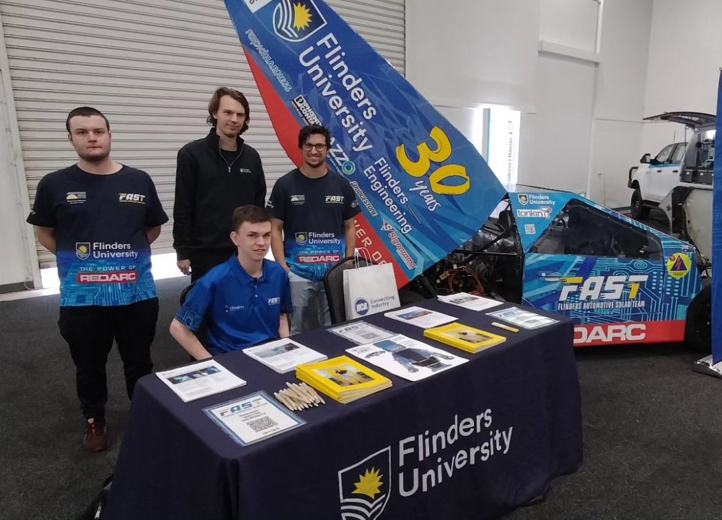 FlindersSolar's tweet image. With the invitation of one of our sponsors, @PhoenixContact0, we were at the Adelaide Showgrounds today to display our solar car for the Adelaide IICA Technology Expo!

We met plenty of great people from different industries exhibiting the latest innovative technologies.