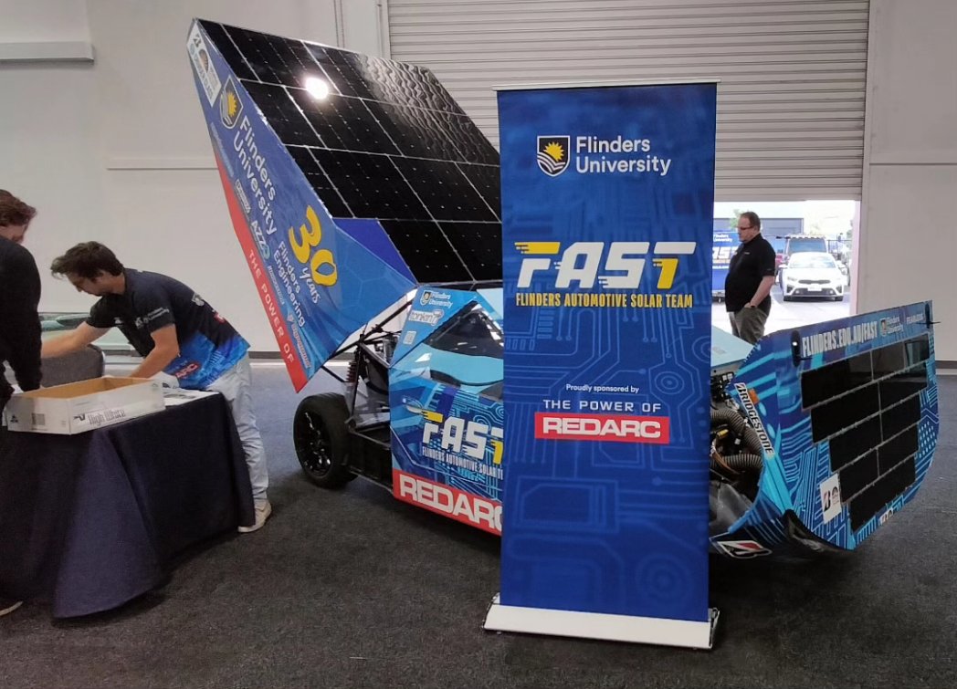 FlindersSolar's tweet image. With the invitation of one of our sponsors, @PhoenixContact0, we were at the Adelaide Showgrounds today to display our solar car for the Adelaide IICA Technology Expo!

We met plenty of great people from different industries exhibiting the latest innovative technologies.