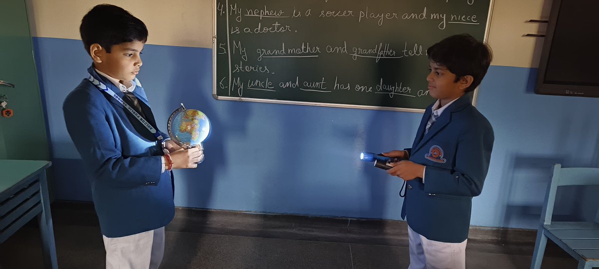 parulshar1984's tweet photo. Rotation of the earth and how it causes day and night was well explained using the torch and globe activity in class 3 Science.
@Ahlconpublic1  @seemasoniaps
@PublicAhlcon @ashokkp https://t.co/zJsEjRGjHg