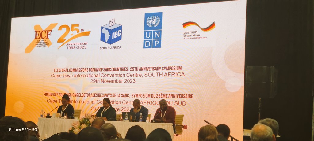 SheuKurasha's tweet photo. @SAYoF_SADC Regional Coordinator @GondoGizim is a panelist at the #ECFSADC 25th Anniversary Symposium in Cape Town. He emphasised the importance of youth inclusion as candidates, stakeholders, stockholers, in elections not just voters. https://t.co/dc0qSAAb4T