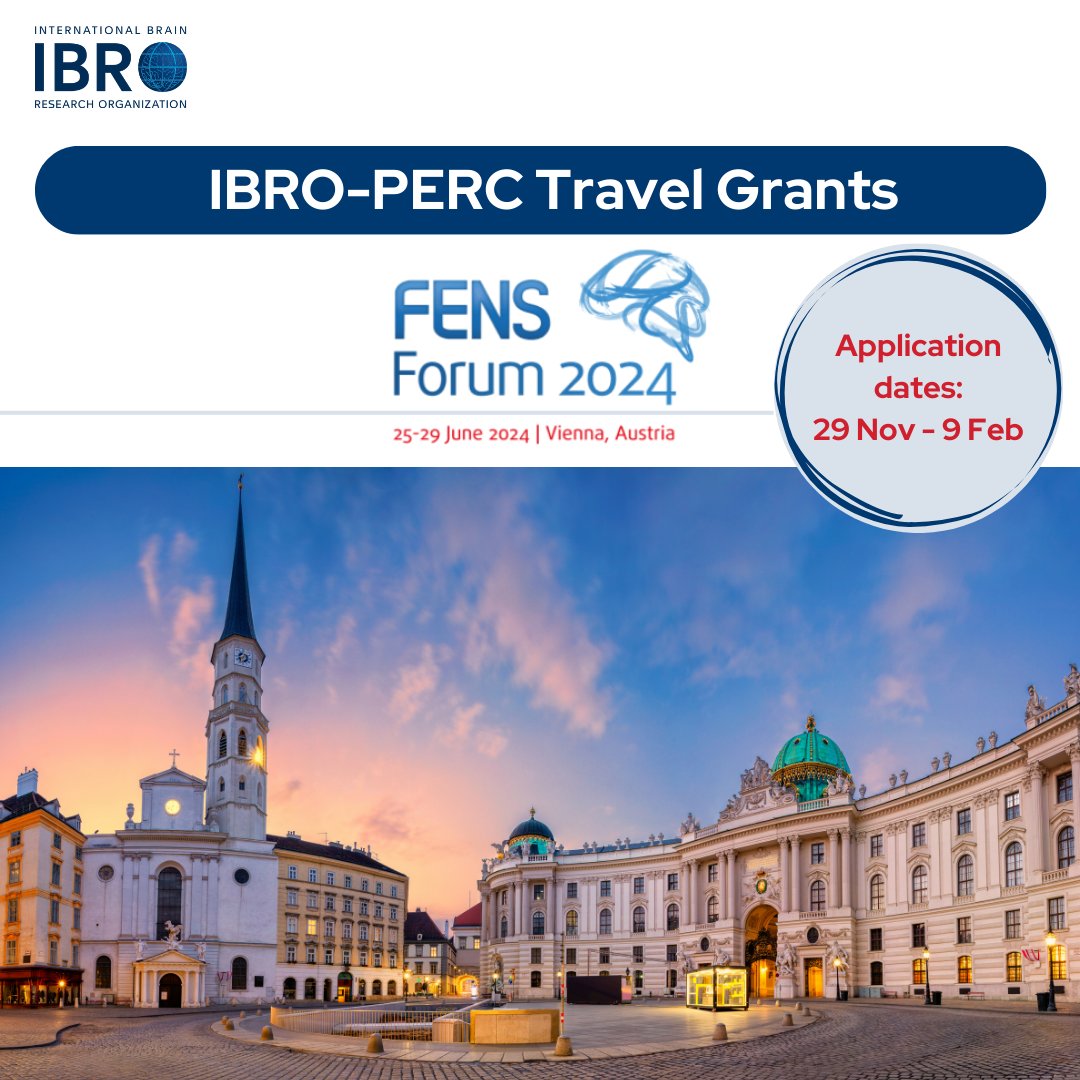 If you are a #PhD student or #postdoc residing in Europe with an interest in presenting your work at the #FENSForum2024, check out this opportunity for #travel #funding brought by IBRO-PERC: ow.ly/1EKC50QaVSc

<a href="/FENSorg/">FENS</a> <a href="/JLLanciego/">José Luis Lanciego</a>